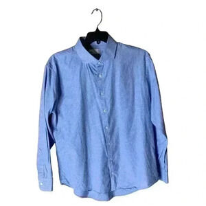 Nordstrom Trim Fit Dress Shirt Men's Size 17.5 Long Sleeve Button Front Plaid